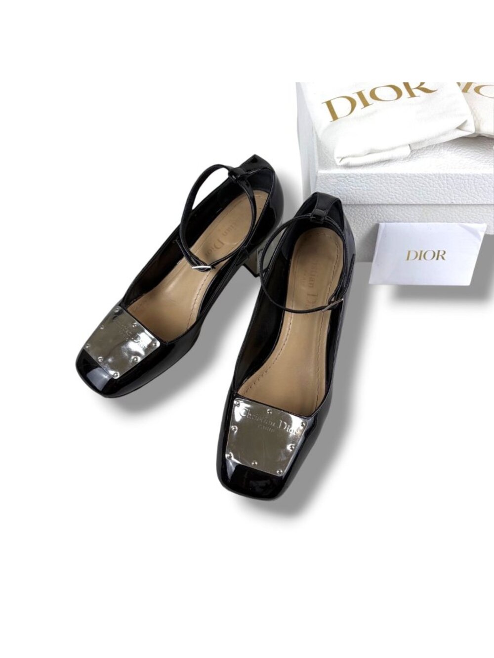 Dior la Parisienne D Square Toe Pumps Ballet Core Heels
